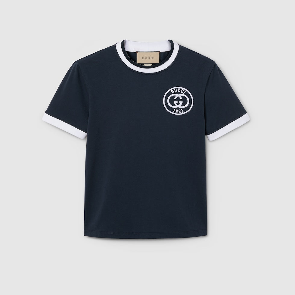 Gucci Playera de Jersey de Algodón Bordado