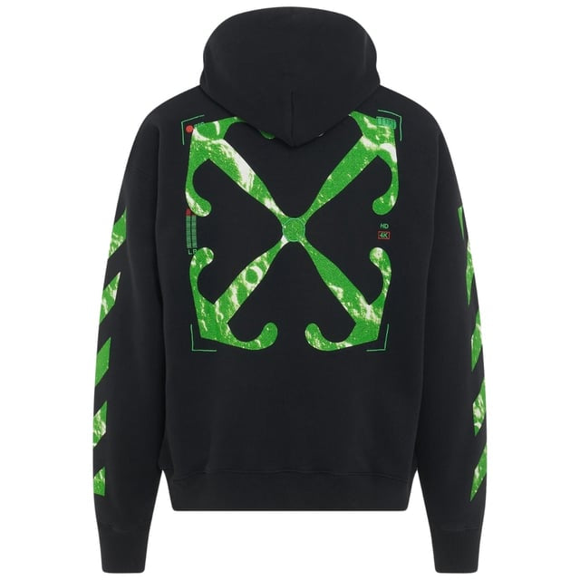 OFF-WHITE Sudadera con Capucha Moon Cam Arrow Skate Negro/Verde