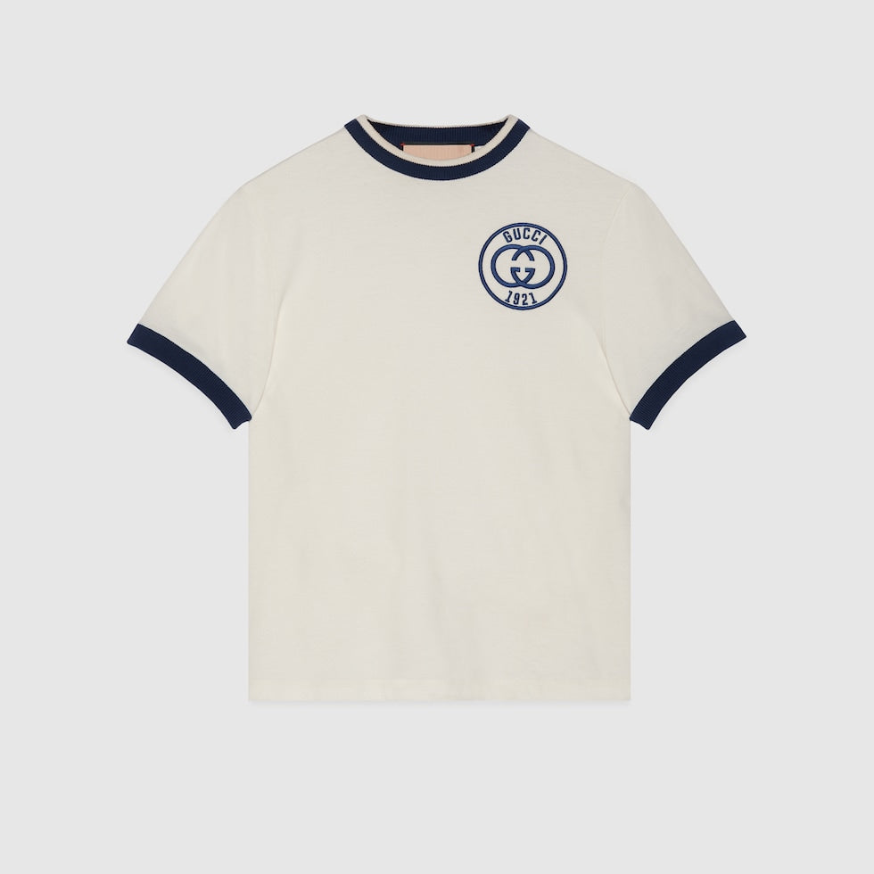 Gucci Playera de Jersey de algodón bordado
