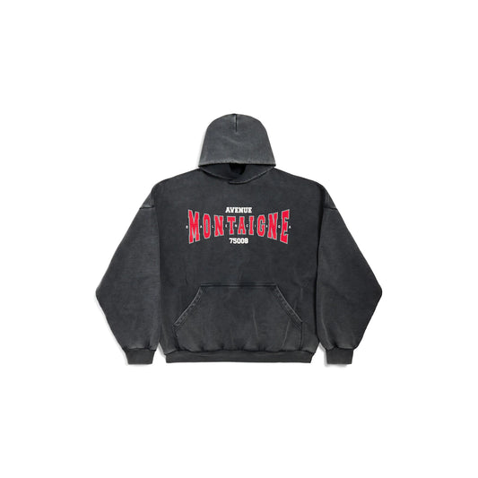 Hoodie Montaigne Large Fit en Negro Degradado