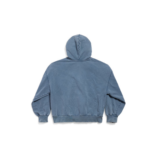 Balenciaga Hoodie con cremallera Enjoy Paris Regular Fit-Azul