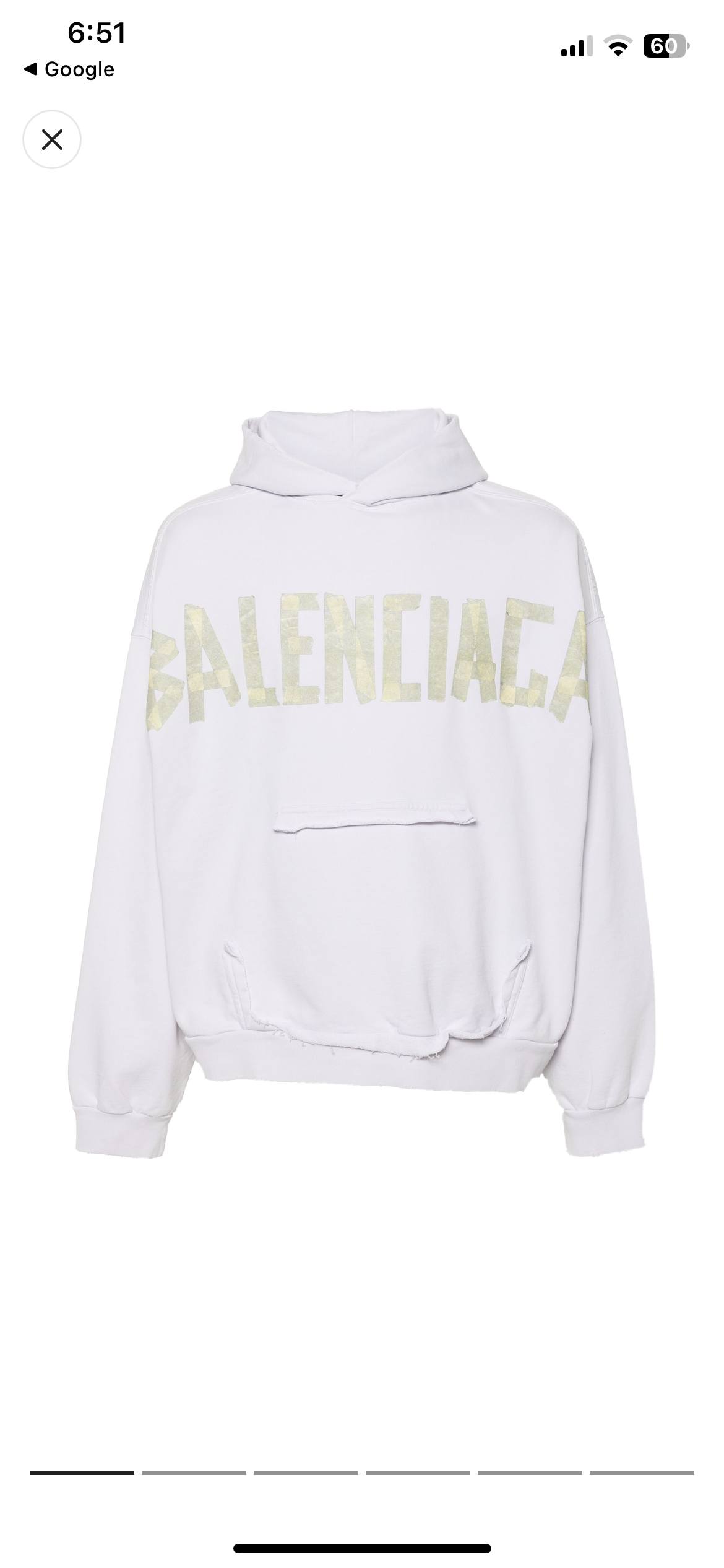 Balenciaga Tape Type Hoodie White