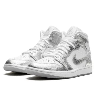 Tenis Air Jordan 1 Mid SE Argent Métallisé