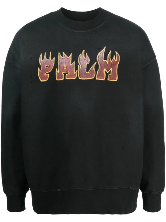 Palm Angels Sudadera con Logo Estampado
