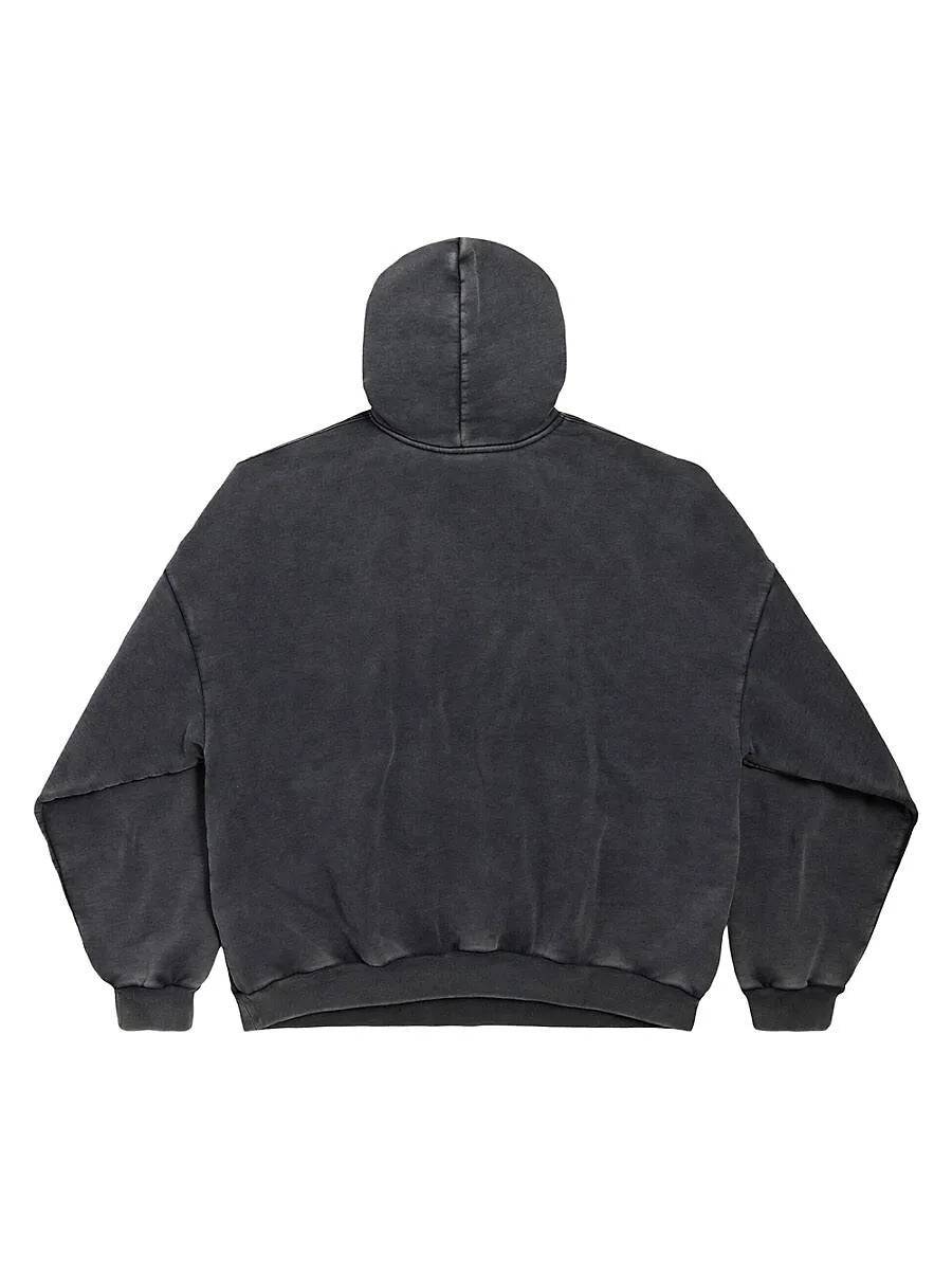 Hoodie Montaigne Large Fit en Negro Degradado