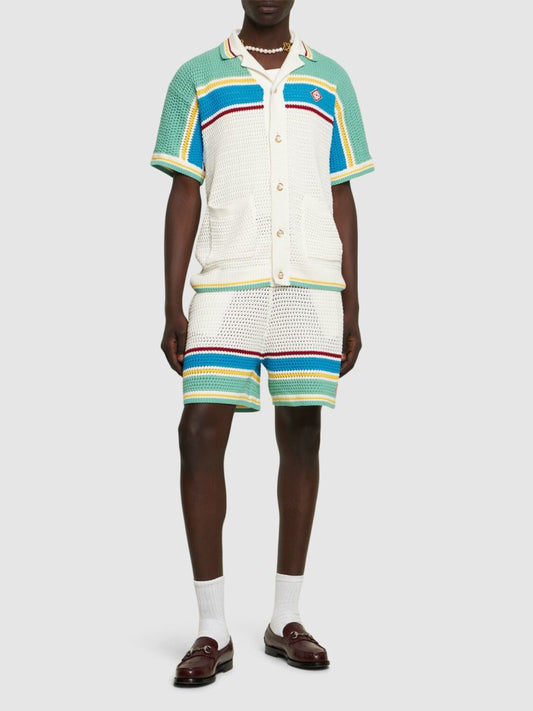Casablanca Camisa Crochet Effect Tennis